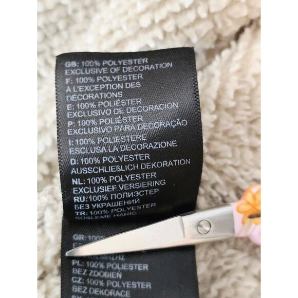 The North Face Tan Fleece Pockets Full Zip Winter Warm Jacket Coat Women's L - Picture 8 of 8